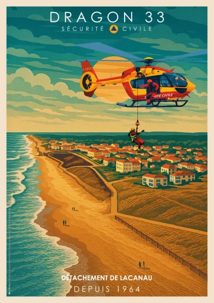 Affiches Sécurité civile 17_Lacanau