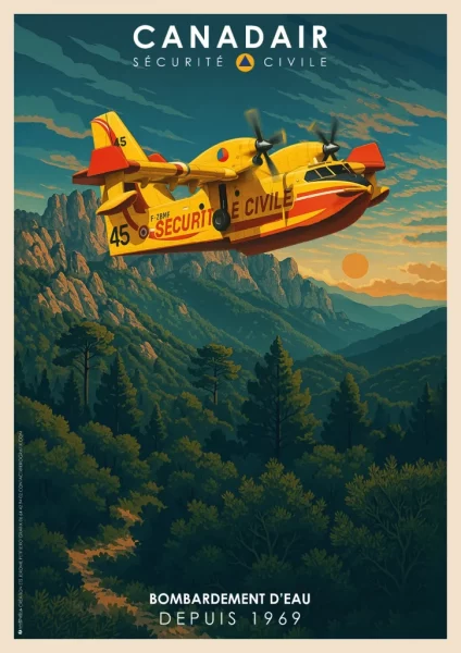 Affiches Sécurité civile 33_Canadair Corse